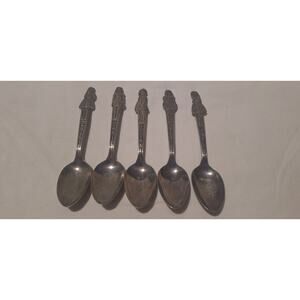 Vintage Carlton Silverplate Dionne Quintuplets Spoon Set of 5 Girls 1930s